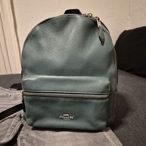 Coach OCEAN Green Leather Backpack